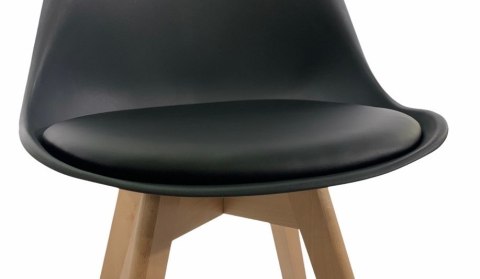 Krzesło skandynawskie MONZA BLACK PU