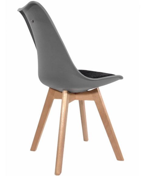Krzesło skandynawskie MONZA LIGHT GREY - Black Fabric II