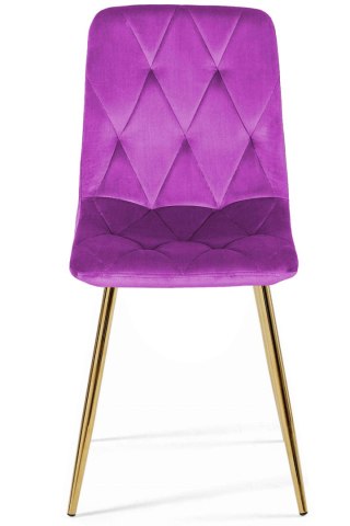 Krzesło tapicerowane BORGO VELVET PURPLE GOLD