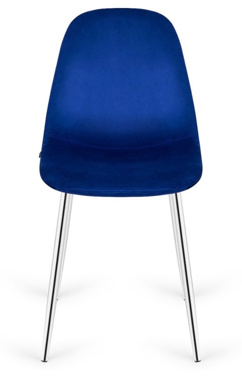 Krzesło tapicerowane GIULIA VELVET BLUE SILVER