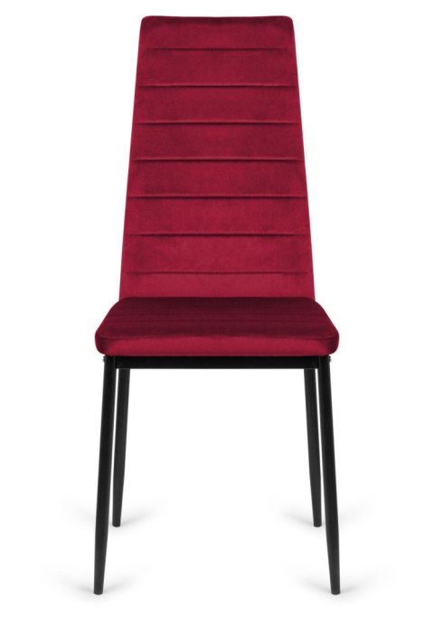 Krzesło tapicerowane VALVA LINE VELVET BURGUNDY OUTLET