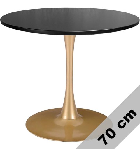 Stół okrągły VICTORY BLACK 70 cm GOLD Stół okrągły VICTORY BLACK 70 cm GOLD