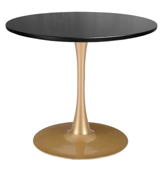 Stół okrągły VICTORY BLACK 70 cm GOLD
