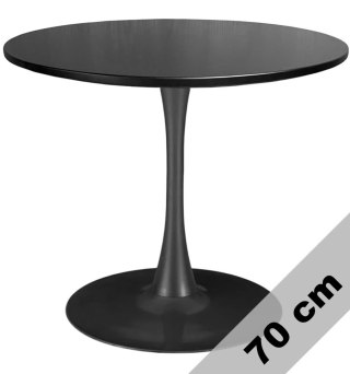 Stół okrągły VICTORY BLACK 70 cm SMOKE