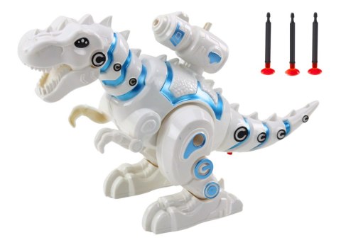 Robot Dinozaur Z Wyrzutnią Strzałek Światła Dźwięki Biały Robot Dinozaur Z Wyrzutnią Strzałek Światła Dźwięki Biały