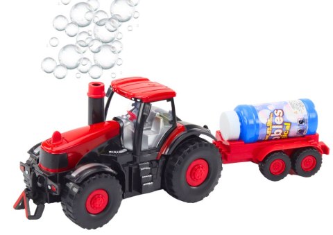 Traktor Na Bańki Mydlane Przyczepa Czujnik Przeszkód Światła Dźwięki Traktor Na Bańki Mydlane Przyczepa Czujnik Przeszkód Światła Dźwięki