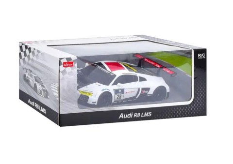 Auto R/C 1:24 Zdalnie Sterowane Sportowe AUDI R8 LMS Biało-Czarne Auto R/C 1:24 Zdalnie Sterowane Sportowe AUDI R8 LMS Biało-Czarne