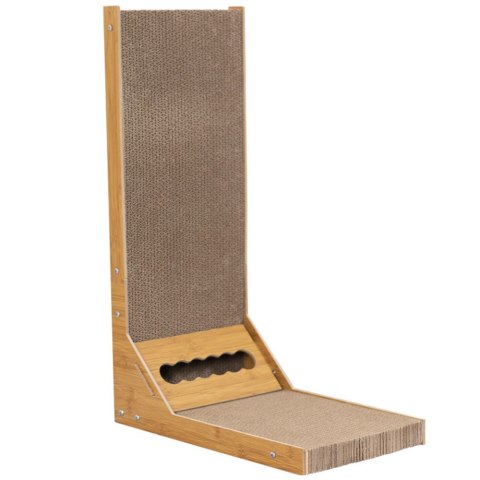 Drapak Narożny Stojący Wysoki Kartonowy Z Piłeczką Dla Kota 60 x40 x 24cm Drapak Narożny Stojący Wysoki Kartonowy Z Piłeczką Dla Kota 60 x40 x 24cm
