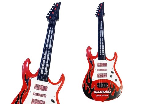 Gitara Elektryczna Dla Dzieci Światła Melodie Czerwona Gitara Elektryczna Dla Dzieci Światła Melodie Czerwona