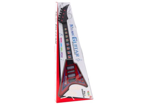 Gitara Elektryczna Dla Dzieci Światła Melodie Czerwona Gitara Elektryczna Dla Dzieci Światła Melodie Czerwona