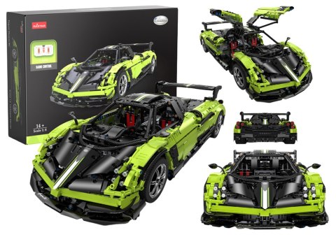 Klocki Konstrukcyjne Auto RC Rastar 1:8 Pagani Huyara BC Zielone 2896 Elementów Klocki Konstrukcyjne Auto RC Rastar 1:8 Pagani Huyara BC Zielone 2896 Elementów
