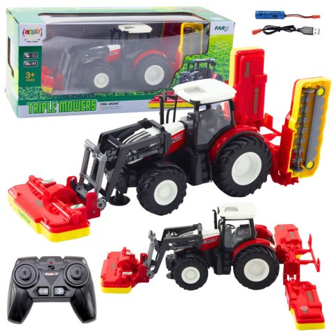 Traktor Rolniczy Z Kosiarkami Do Trawy Zdalnie Sterowany RC 2.4G Traktor Rolniczy Z Kosiarkami Do Trawy Zdalnie Sterowany RC 2.4G