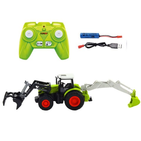 Traktor Rolniczy Z Obrotową Łyżką i Koparką 2w1 Zdalnie Sterowany 2.4G Traktor Rolniczy Z Obrotową Łyżką i Koparką 2w1 Zdalnie Sterowany 2.4G