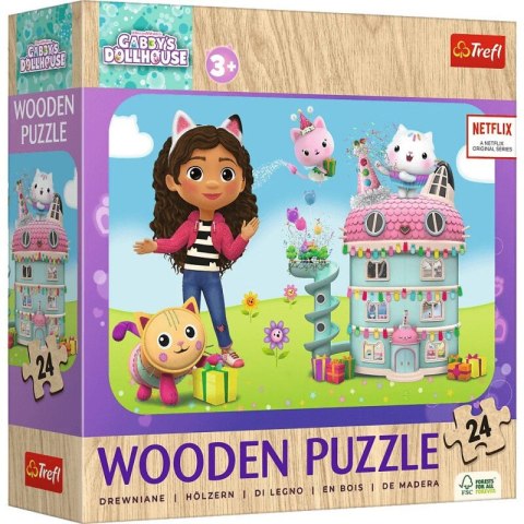 Puzzle - "24 Puzzle Drewniane" - Wesoła Gabby i przyjaciele Trefl 20268 Puzzle - "24 Puzzle Drewniane" - Wesoła Gabby i przyjaciele Trefl 20268