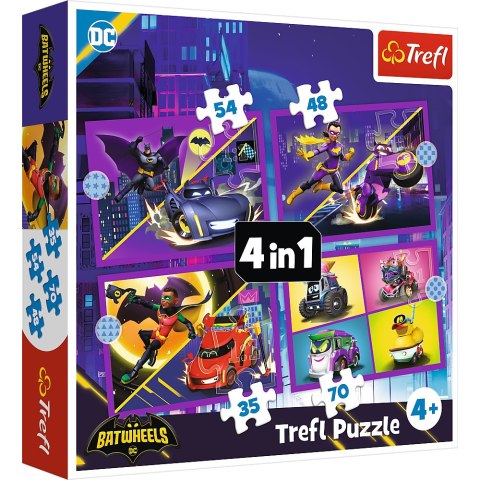 Puzzle - 4w1 - Poznaj Batwheels - Warner Batwheels 34658