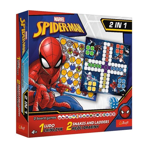 Gra 2w1 Chińczyk / Węże i drabiny - Spider-Man Trefl 02419 Gra 2w1 Chińczyk / Węże i drabiny - Spider-Man Trefl 02419