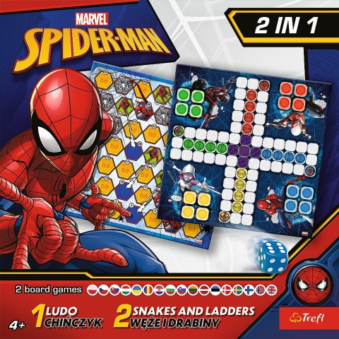 Gra 2w1 Chińczyk / Węże i drabiny - Spider-Man Trefl 02419 Gra 2w1 Chińczyk / Węże i drabiny - Spider-Man Trefl 02419