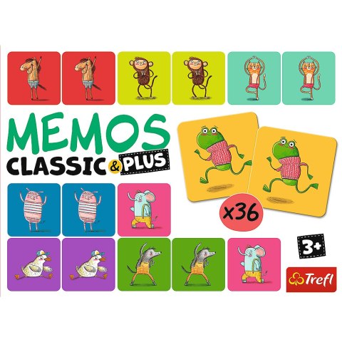 Gra Memos Classic i Plus, Ruch i dźwięk - zwierzaki Trefl 02271 Gra Memos Classic i Plus, Ruch i dźwięk - zwierzaki Trefl 02271