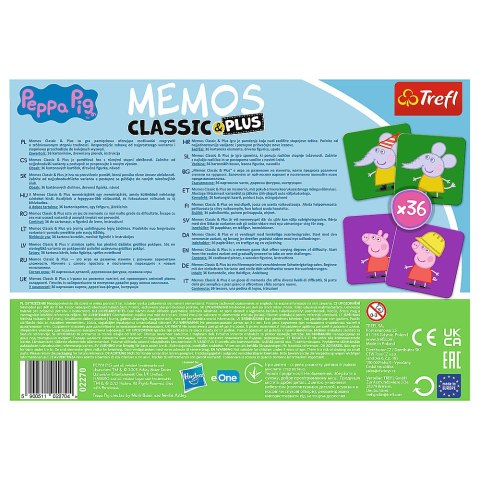 Gra Memos Classic i Plus, Świnka PeppaTrefl 02270 Gra Memos Classic i Plus, Świnka PeppaTrefl 02270