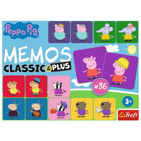 Gra Memos Classic i Plus, Świnka PeppaTrefl 02270 Gra Memos Classic i Plus, Świnka PeppaTrefl 02270