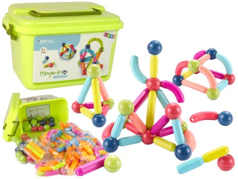 Klocki Magnetyczne Konstrukcyjne Edukacyjne Kuferek 145 Elementów Klocki Magnetyczne Konstrukcyjne Edukacyjne Kuferek 145 Elementów