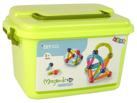 Klocki Magnetyczne Konstrukcyjne Edukacyjne Kuferek 145 Elementów Klocki Magnetyczne Konstrukcyjne Edukacyjne Kuferek 145 Elementów