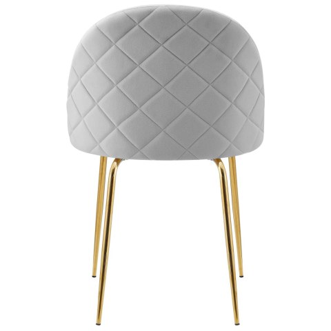 Krzesło aksamitne FARGO GOLD Velvet Szare
