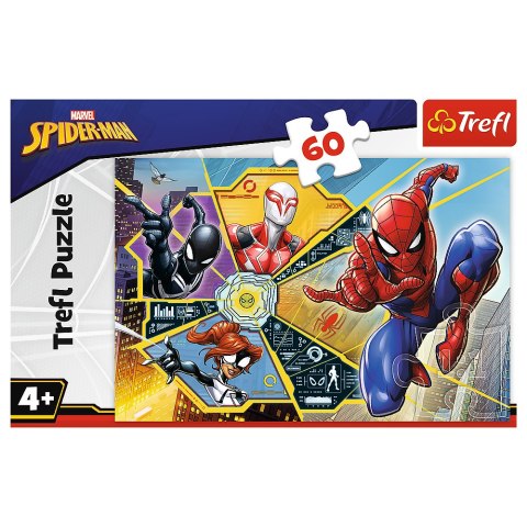 Puzzle - "60" - W sieci / Disney Marvel Spiderman Trefl 17372 Puzzle - "60" - W sieci / Disney Marvel Spiderman Trefl 17372