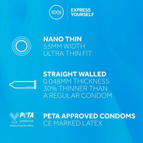 Prezerwatywy Nano cienkie 12 sztuk EXS Prezerwatywy Nano cienkie 12 sztuk EXS
