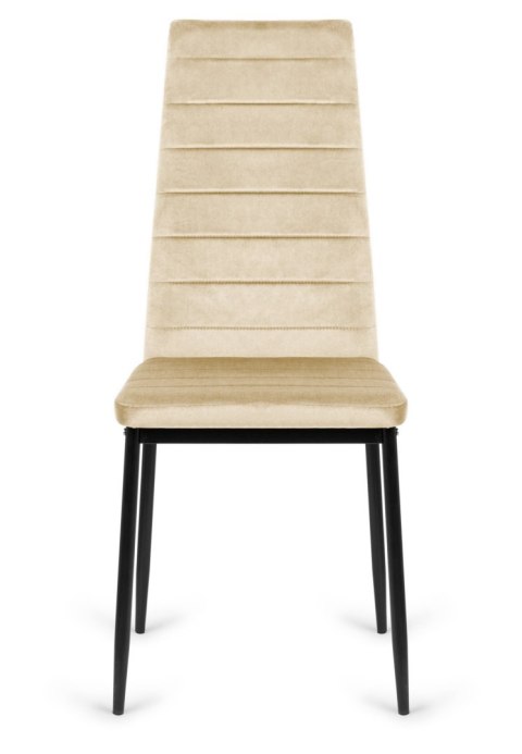 Krzesła tapicerowane zestaw sztuk 4 VALVA LINE VELVET BEIGE Krzesła tapicerowane zestaw sztuk 4 VALVA LINE VELVET BEIGE