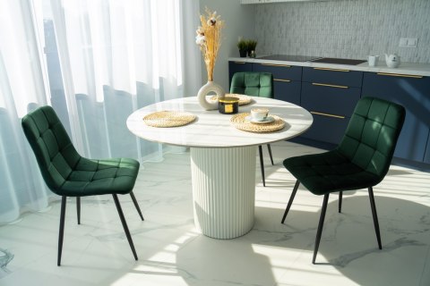 Krzesło aksamitne DENVER velvet Ciemnozielone