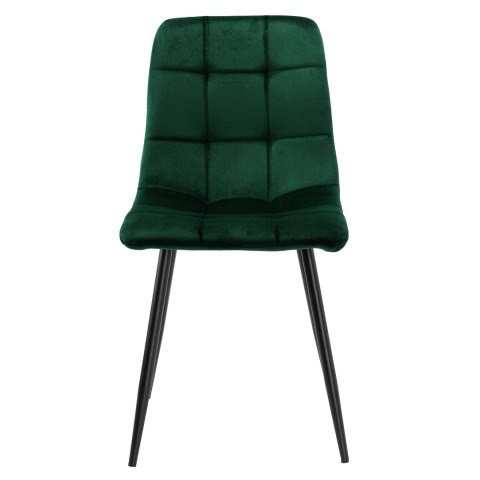 Krzesło aksamitne DENVER velvet Ciemnozielone