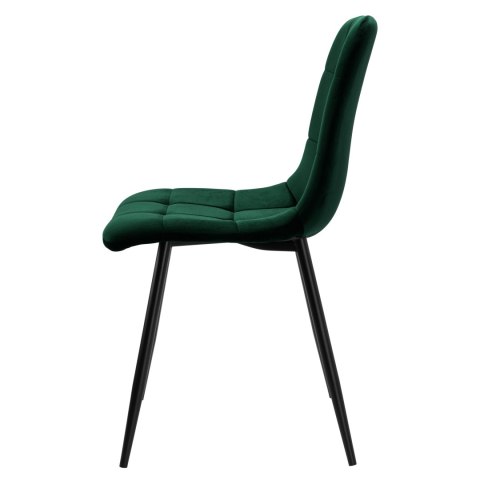 Krzesło aksamitne DENVER velvet Ciemnozielone