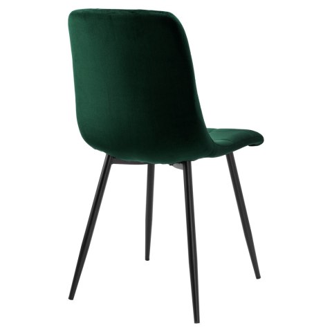 Krzesło aksamitne DENVER velvet Ciemnozielone