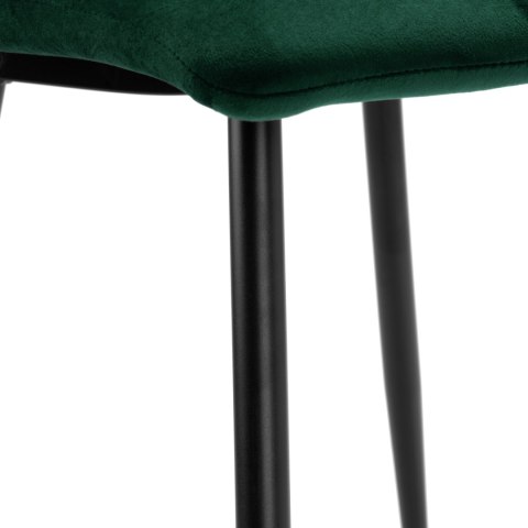 Krzesło aksamitne DENVER velvet Ciemnozielone