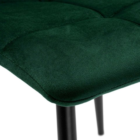 Krzesło aksamitne DENVER velvet Ciemnozielone