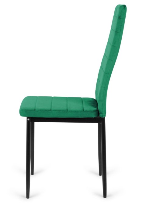 Krzesło tapicerowane VALVA LINE VELVET GREEN