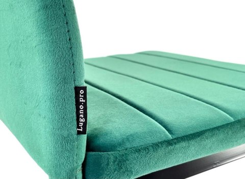 Krzesło tapicerowane VALVA LINE VELVET GREEN