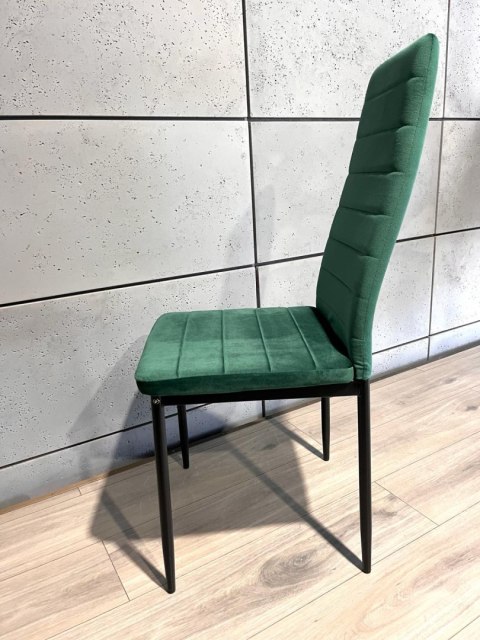 Krzesło tapicerowane VALVA LINE VELVET GREEN