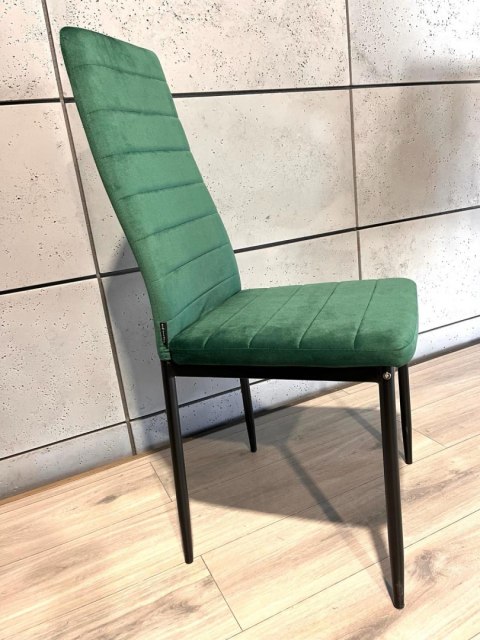 Krzesło tapicerowane VALVA LINE VELVET GREEN
