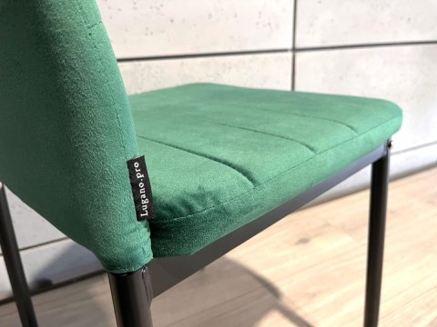Krzesło tapicerowane VALVA LINE VELVET GREEN