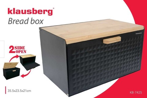 CHLEBAK DWUSTRONNY KLAUSBERG KB-7425 czarny mat CHLEBAK DWUSTRONNY KLAUSBERG KB-7425 czarny mat