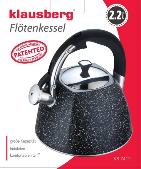 CZAJNIK Z GWIZDKIEM KLAUSBERG 2,2L KB-7412 CZAJNIK Z GWIZDKIEM KLAUSBERG 2,2L KB-7412