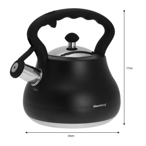 CZAJNIK Z GWIZDKIEM KLAUSBERG 2,7L KB-7446 CZAJNIK Z GWIZDKIEM KLAUSBERG 2,7L KB-7446