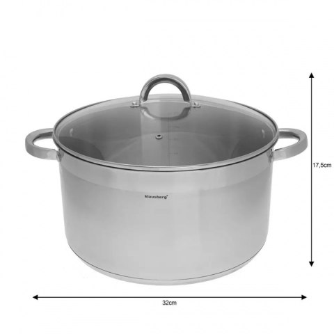 GARNEK Z POKRYWĄ 32cm KLAUSBERG KB-7130 14L GARNEK Z POKRYWĄ 32cm KLAUSBERG KB-7130 14L