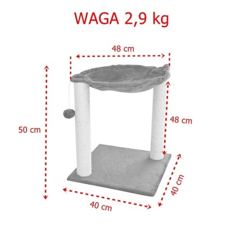 LEGOWISKO DLA KOTA HAMAK Z DRAPAKIEM PLUSZOWE STABILNE ZABAWKA BRĄZ LEGOWISKO DLA KOTA HAMAK Z DRAPAKIEM PLUSZOWE STABILNE ZABAWKA BRĄZ