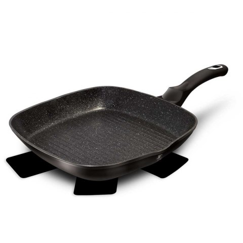 PATELNIA GRANITOWA GRILLOWA 28 cm BERLINGER HAUS BH-1846 BLACK SILVER PATELNIA GRANITOWA GRILLOWA 28 cm BERLINGER HAUS BH-1846 BLACK SILVER