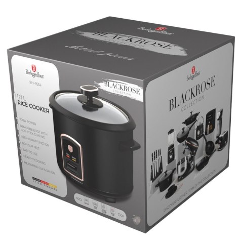 RYŻOWAR ELEKTRYCZNY 1,8L BERLINGER HAUS BH-9554 BLACK ROSE RYŻOWAR ELEKTRYCZNY 1,8L BERLINGER HAUS BH-9554 BLACK ROSE