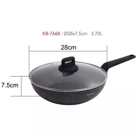 WOK MARMURKOWY Z POKRYWĄ KLAUSBERG 28cm KB-7668 WOK MARMURKOWY Z POKRYWĄ KLAUSBERG 28cm KB-7668