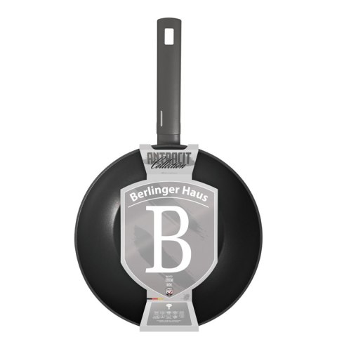 WOK TYTANOWY 28cm BERLINGER HAUS BH-8123 ANTRACIT WOK TYTANOWY 28cm BERLINGER HAUS BH-8123 ANTRACIT